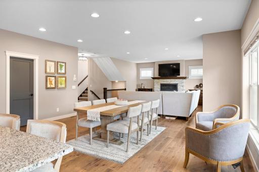 Looking from kitchen toward dining and living rooms