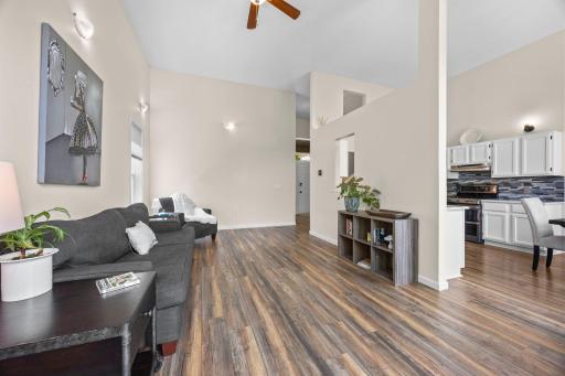 Living room offers flexibility for a variety of furniture arrangements to suit your needs.