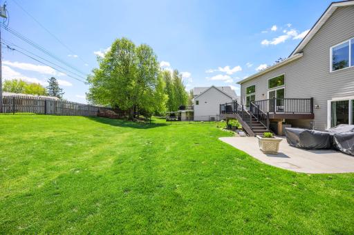 Fully fenced backyard gives added security and a defined outdoor space.