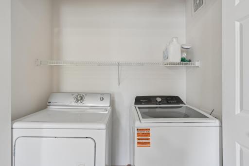 New washer in the upper level laundry, no need to lug baskets up and down the stairs