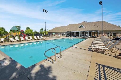 Large pool to relax on warm summer days and an awesome children's play area
