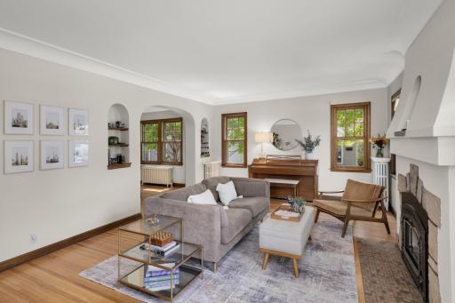 Great character throughout; original archways and niches