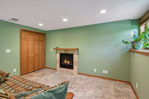 Lower level with in-floor heated ceramic tiles