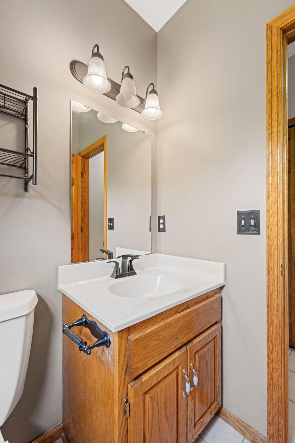 Main level powder bath conveniently located off the kitchen.