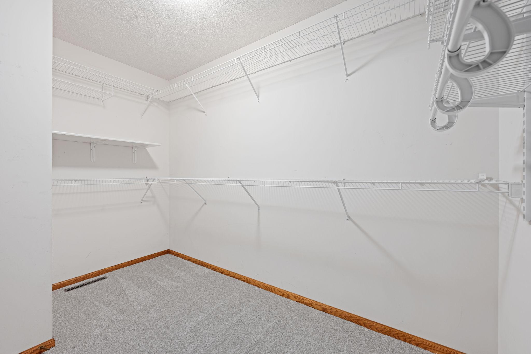 Primary walk-in closet