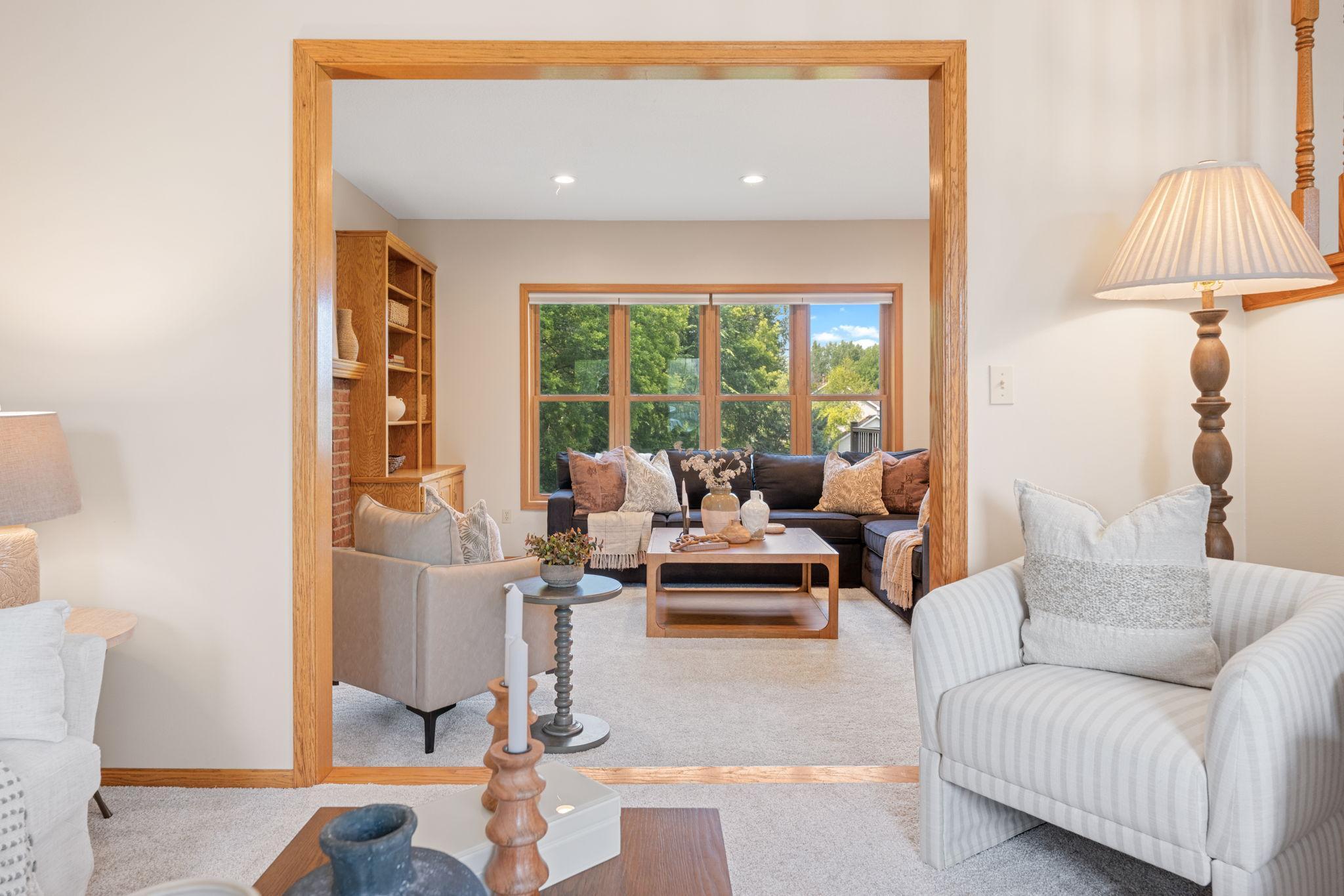 Charming oak trim throughout the home.