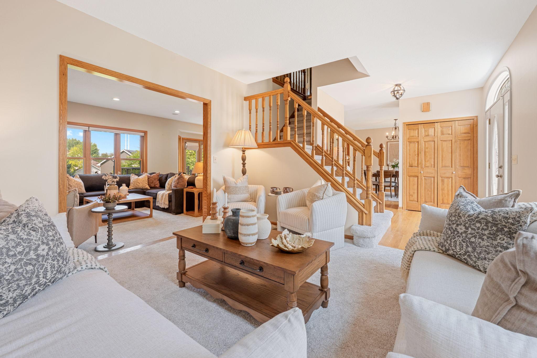 Greeted by a stunning formal living room.