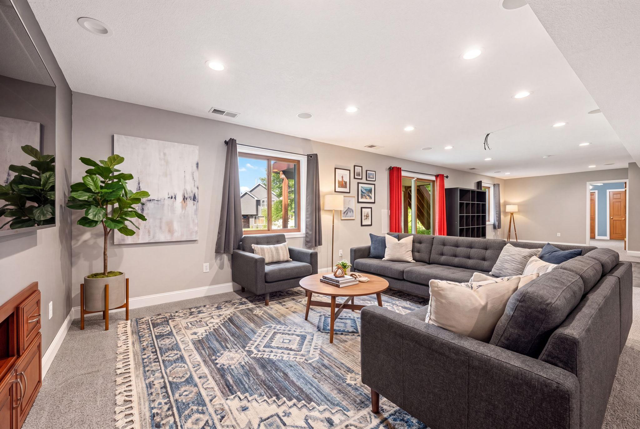Virtually staged & perfect for game days!