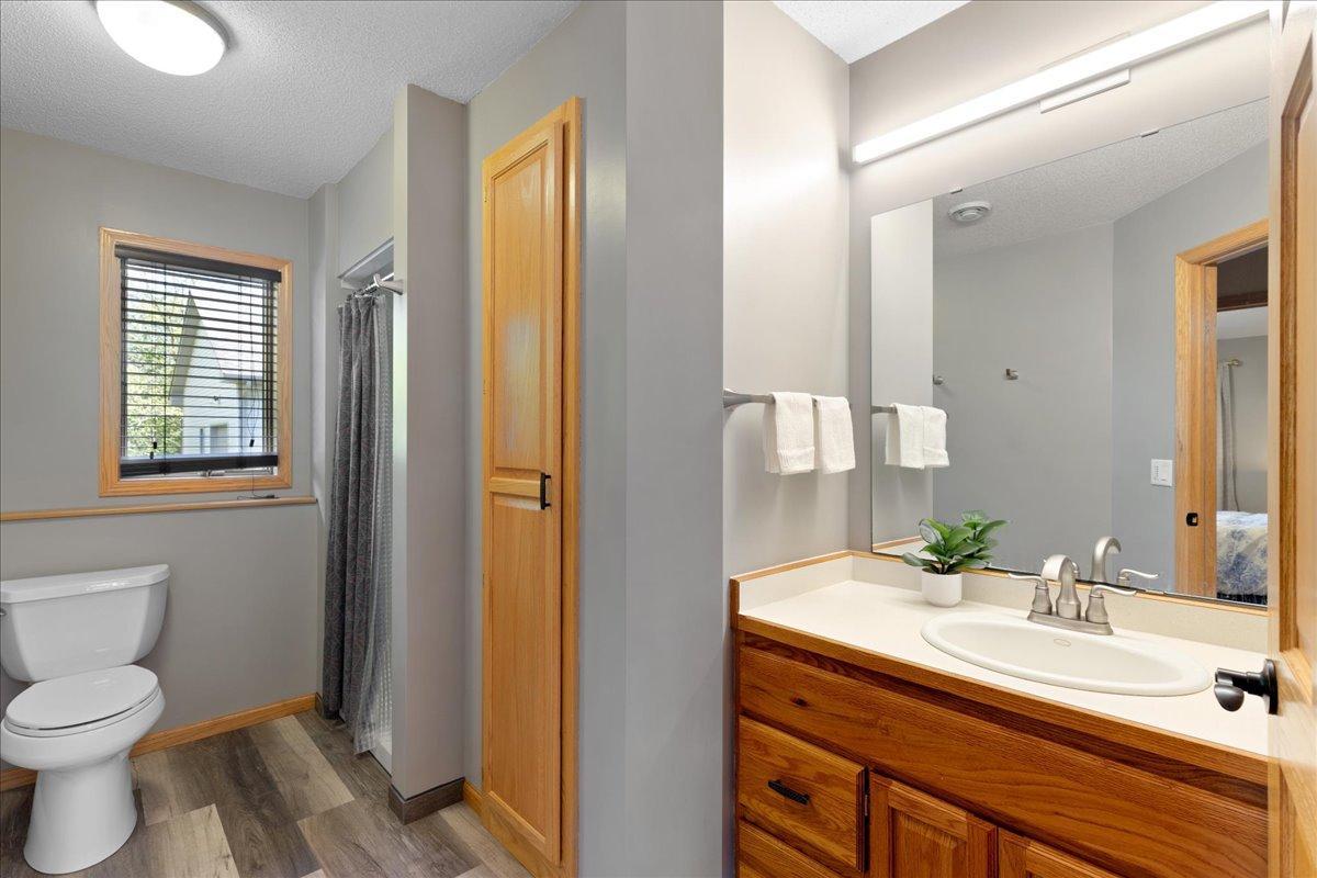 3/4 bath on lower level convenient to 4th bedroom and laundry room
