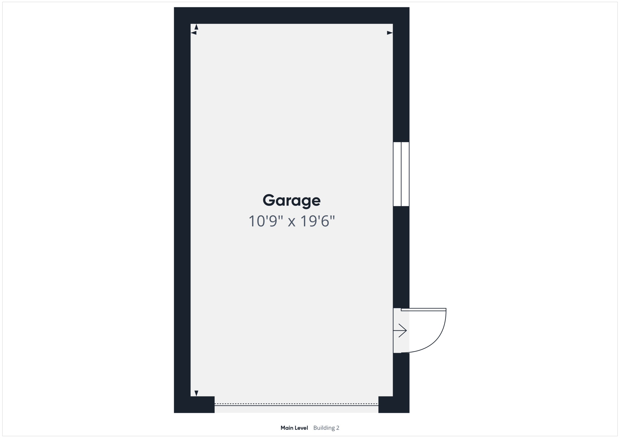 Floor plan for additional detached 1-stall garage.