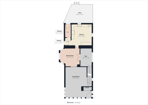 Main level layout for easy buyer planning.