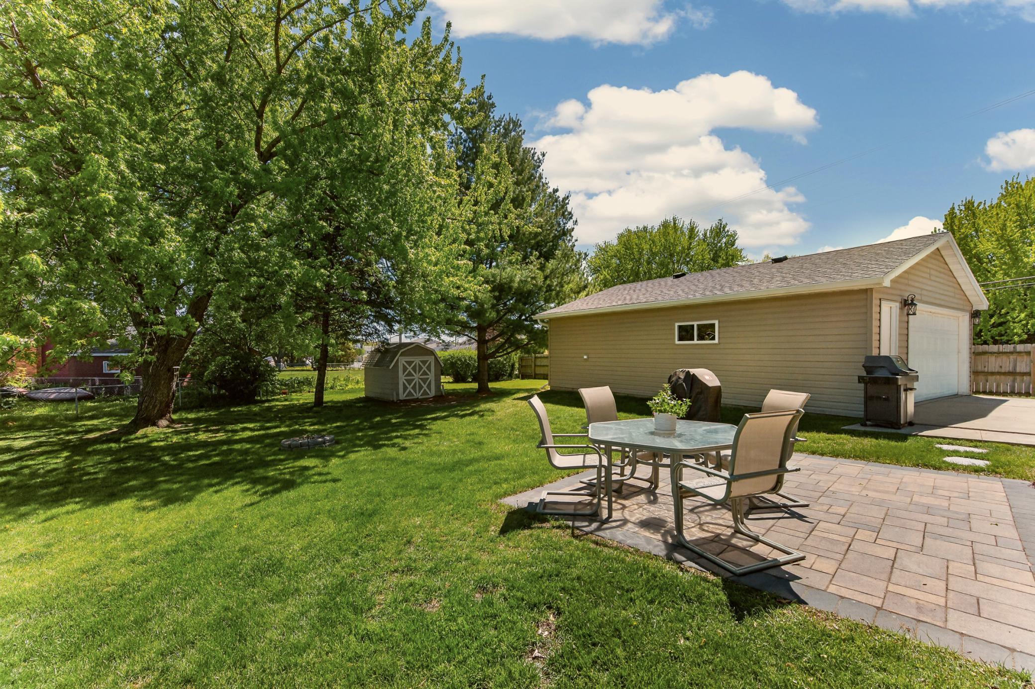 Patio area to backyard
