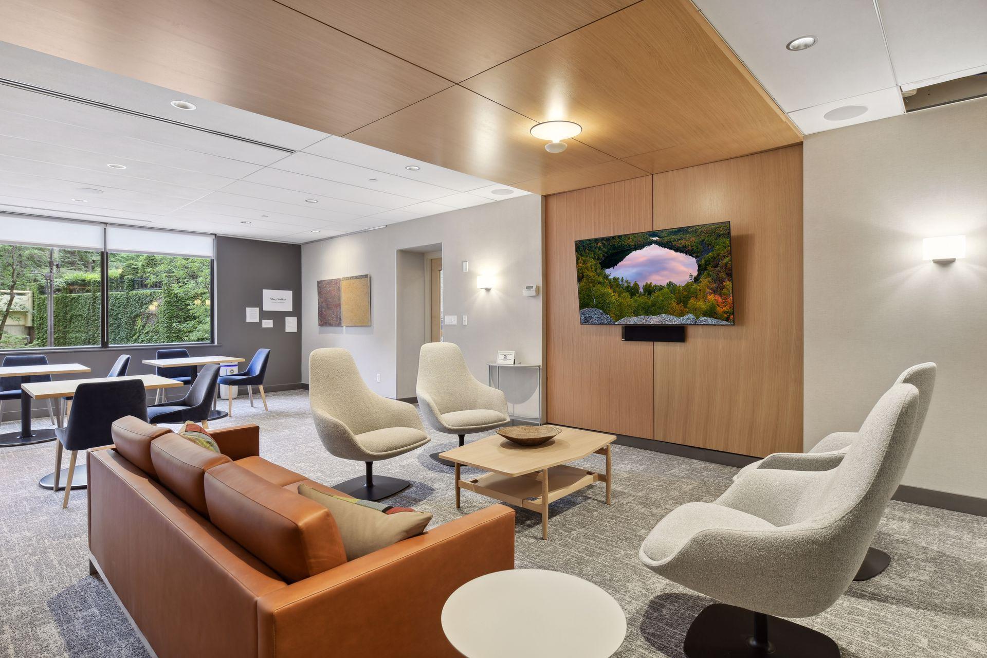 Community room with extra space to relax and escape