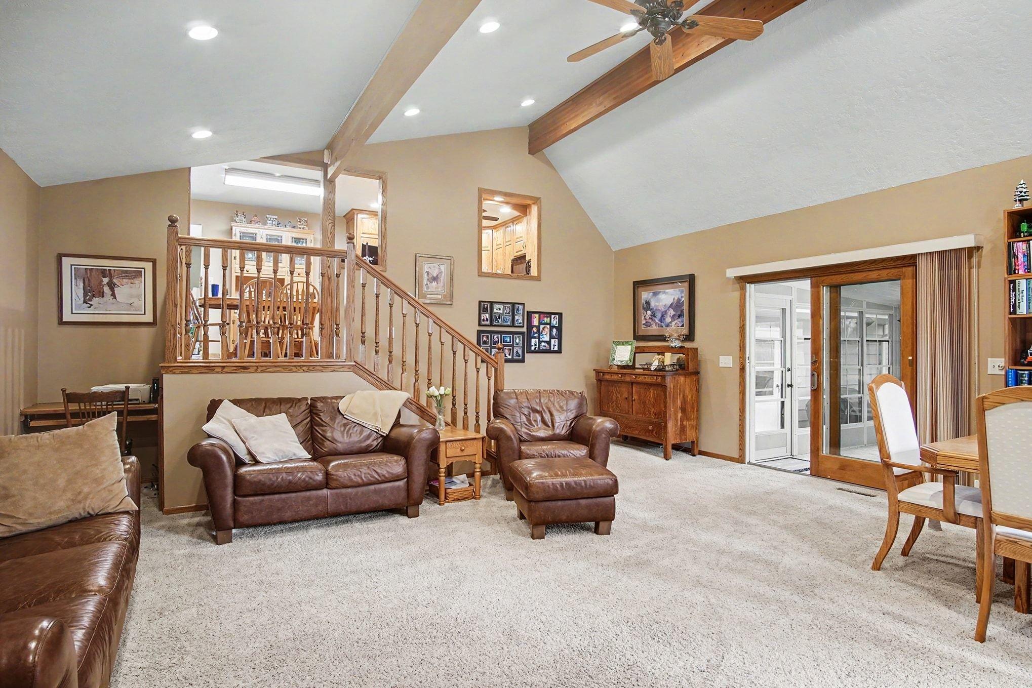 Warm and beautiful family room