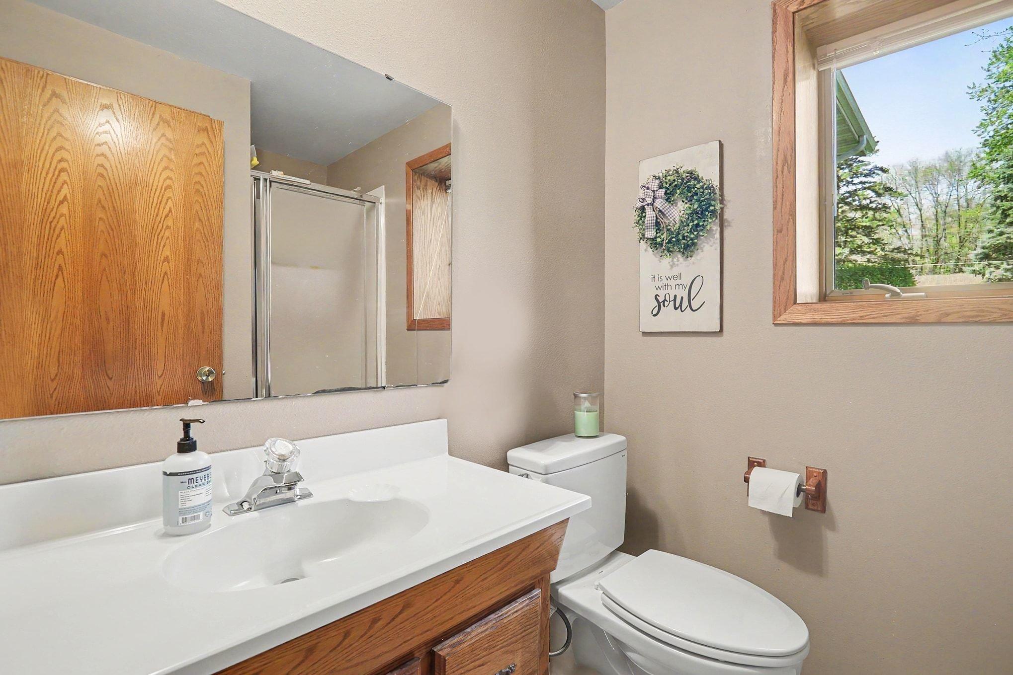 3/4 bath on lower level