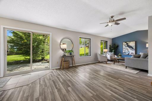 Living room with plenty of natural lighting