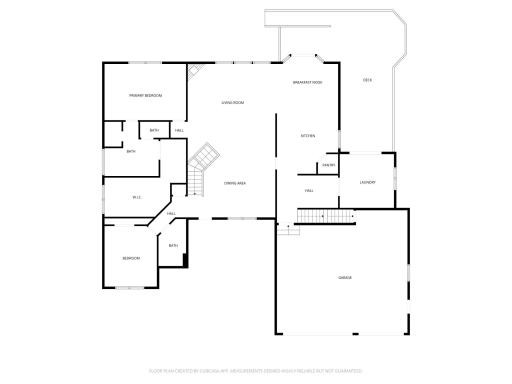 Main level floorplan for 22925 Greenland Lane