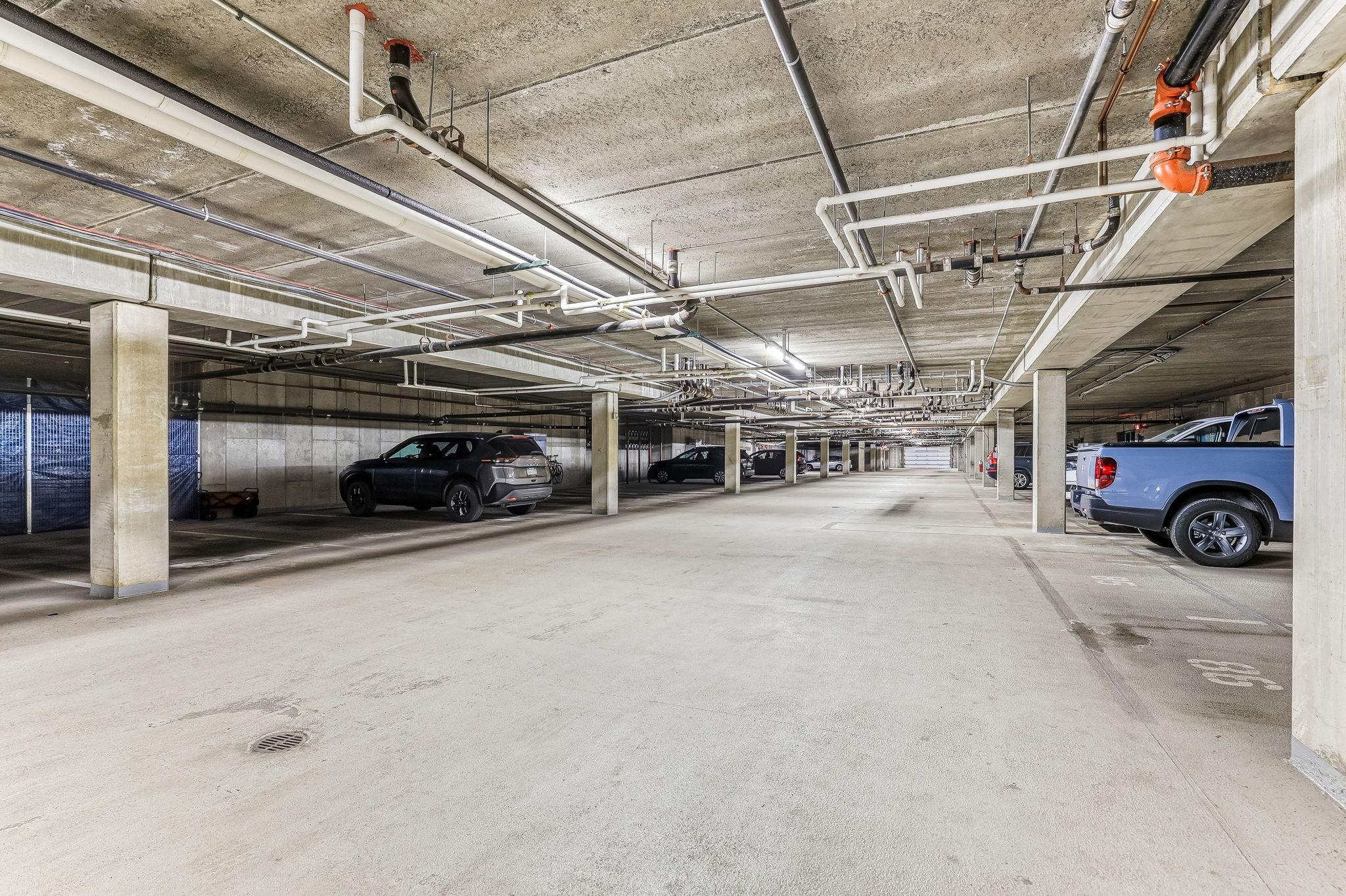 Underground heated parking spaces