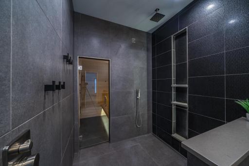 Custom Shower, with backlighting