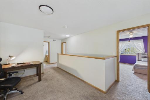 Loft is conveniently nestled across from the bedrooms.