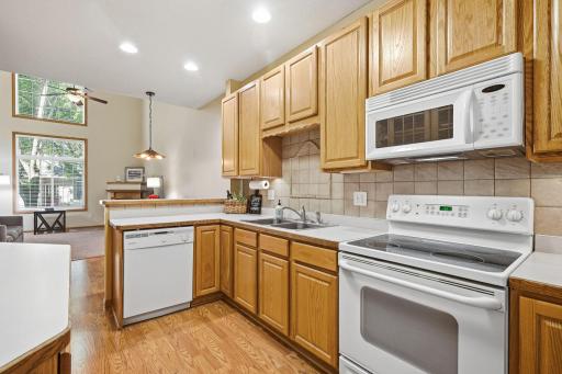 Generous counter space for cooking.