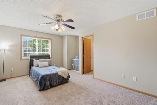 This huge room has a nice walk-in closet and also a dresser nook.