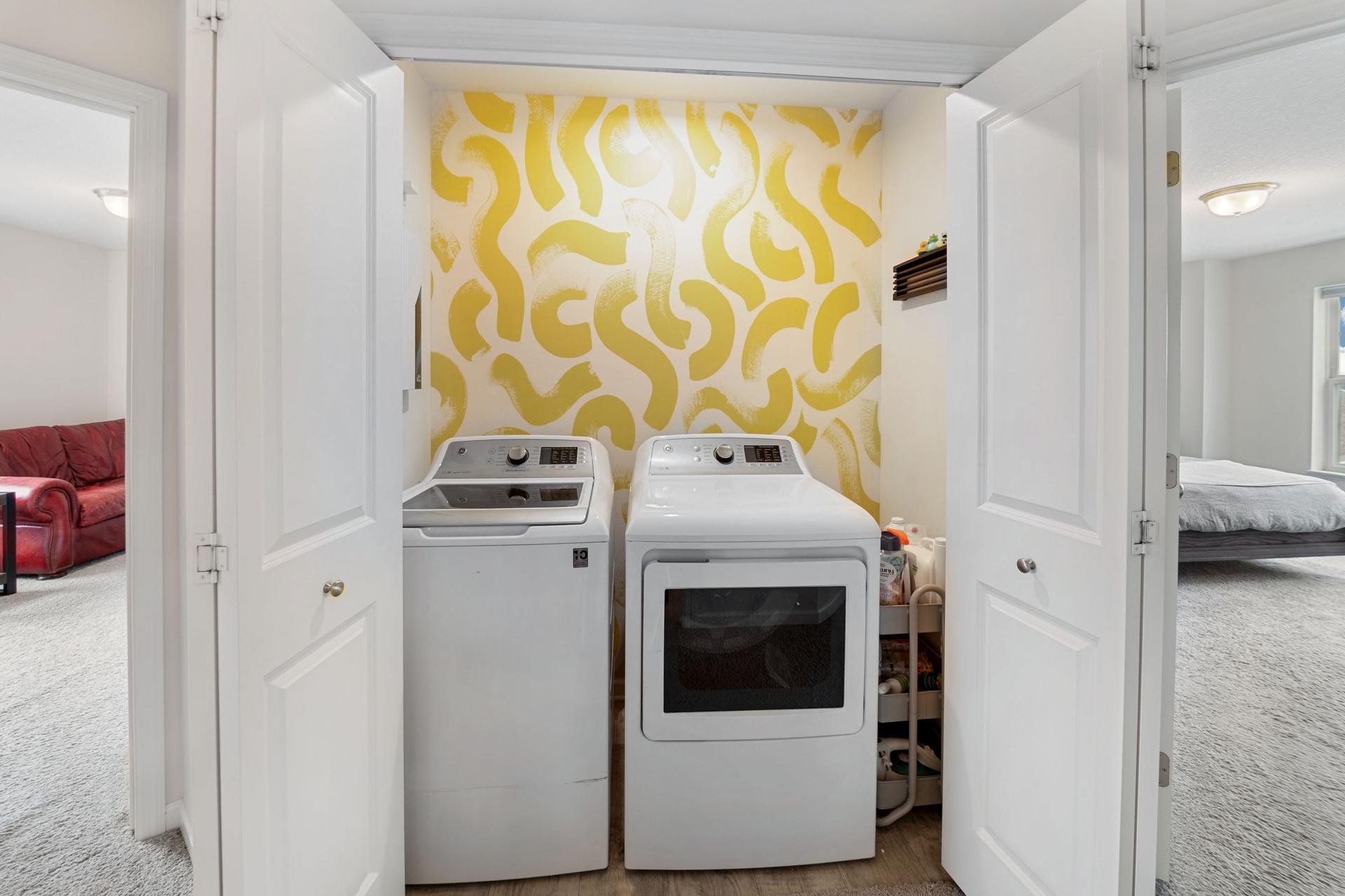 Laundry area on upper floor.