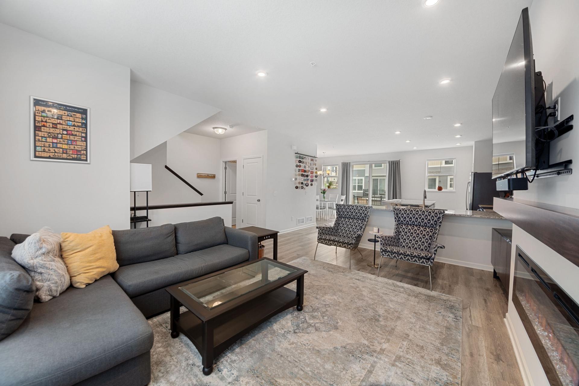 View from living room showing open main floor.