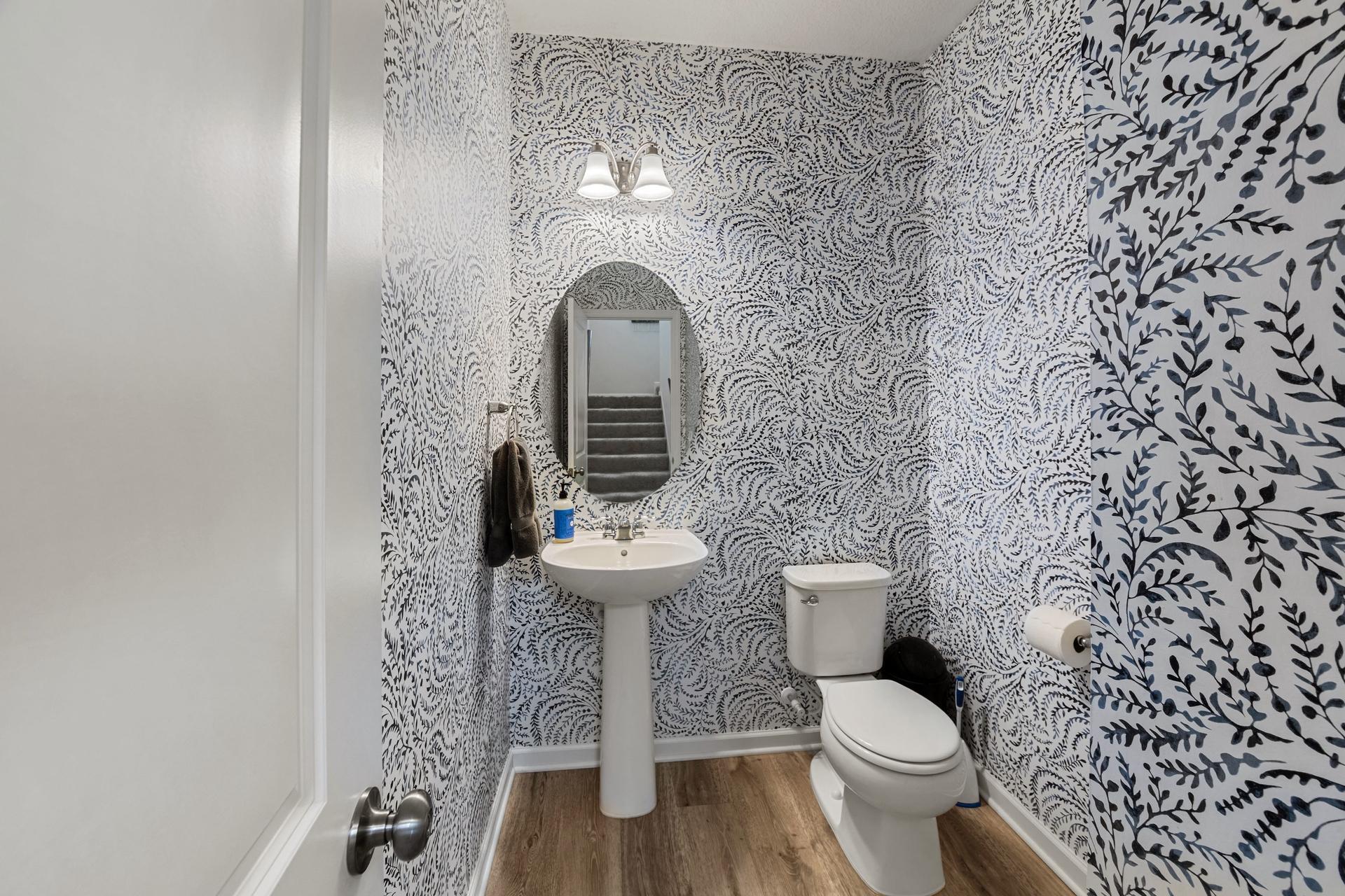 1/2 bathroom on main floor