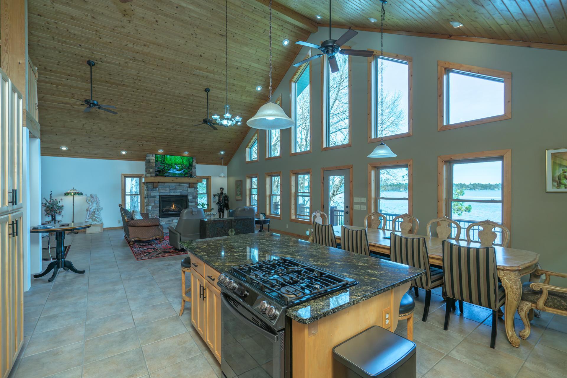 Open concept living on the main level