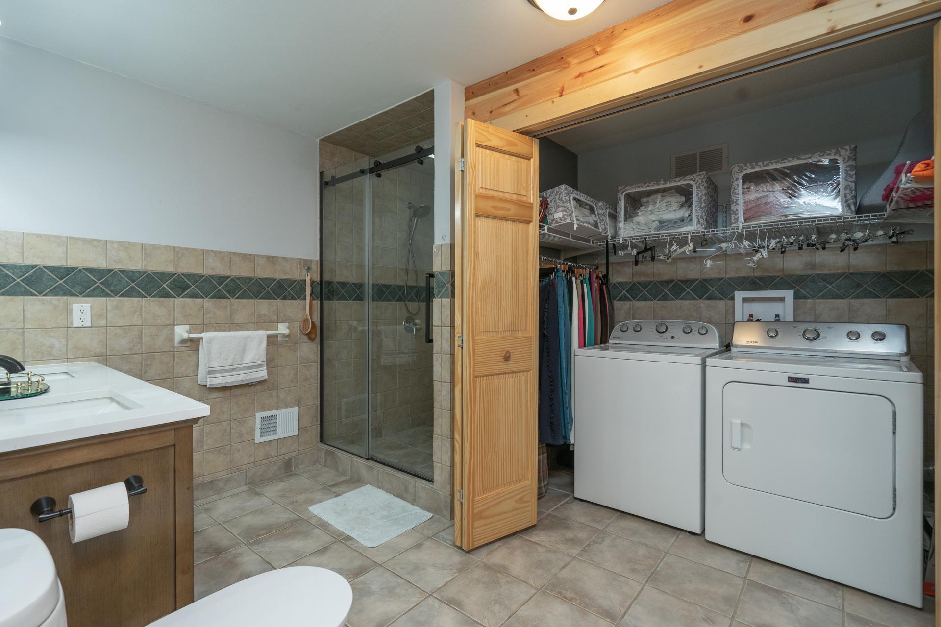 Laundry in Master Bathroom on main level