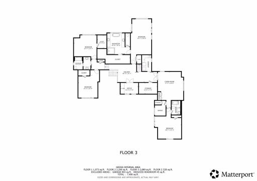 Upper Level Floor Plan - 3rd Floor not Shown