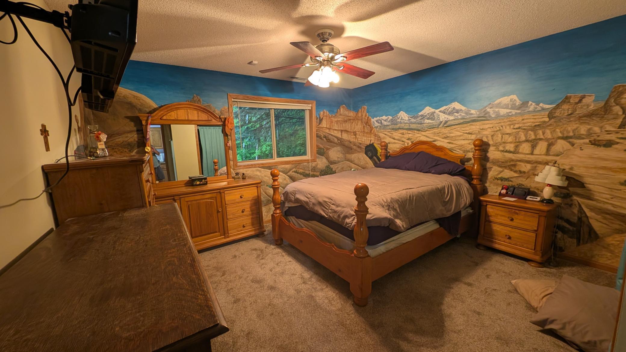 Large lower level bedroom is perfect for you or your guests.