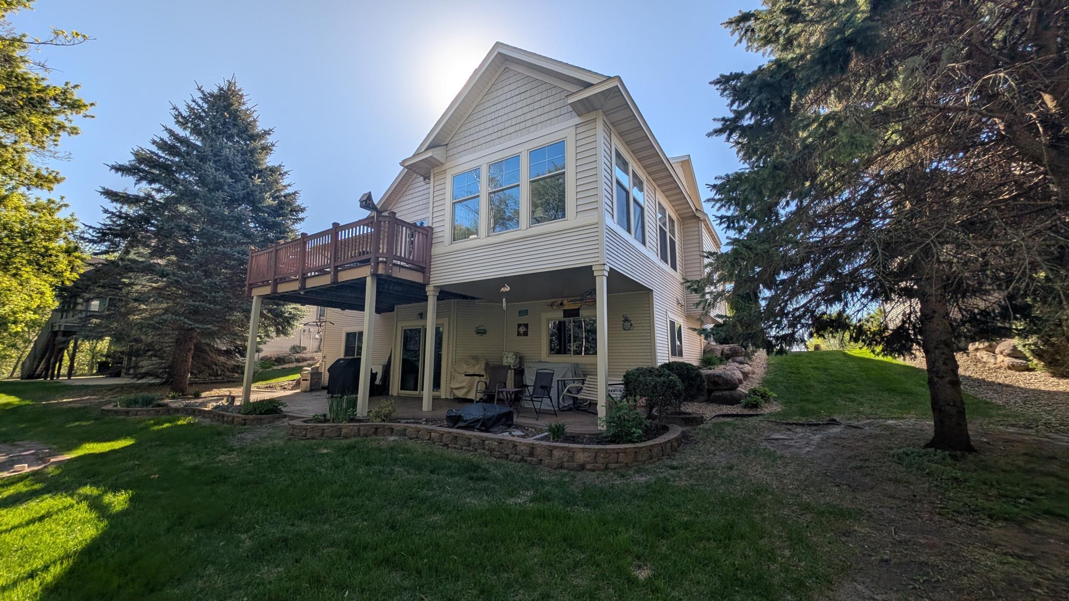 A view of the back of the home.