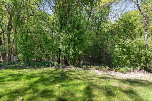Backyard offers plenty of privacy with all of the trees and wildlife