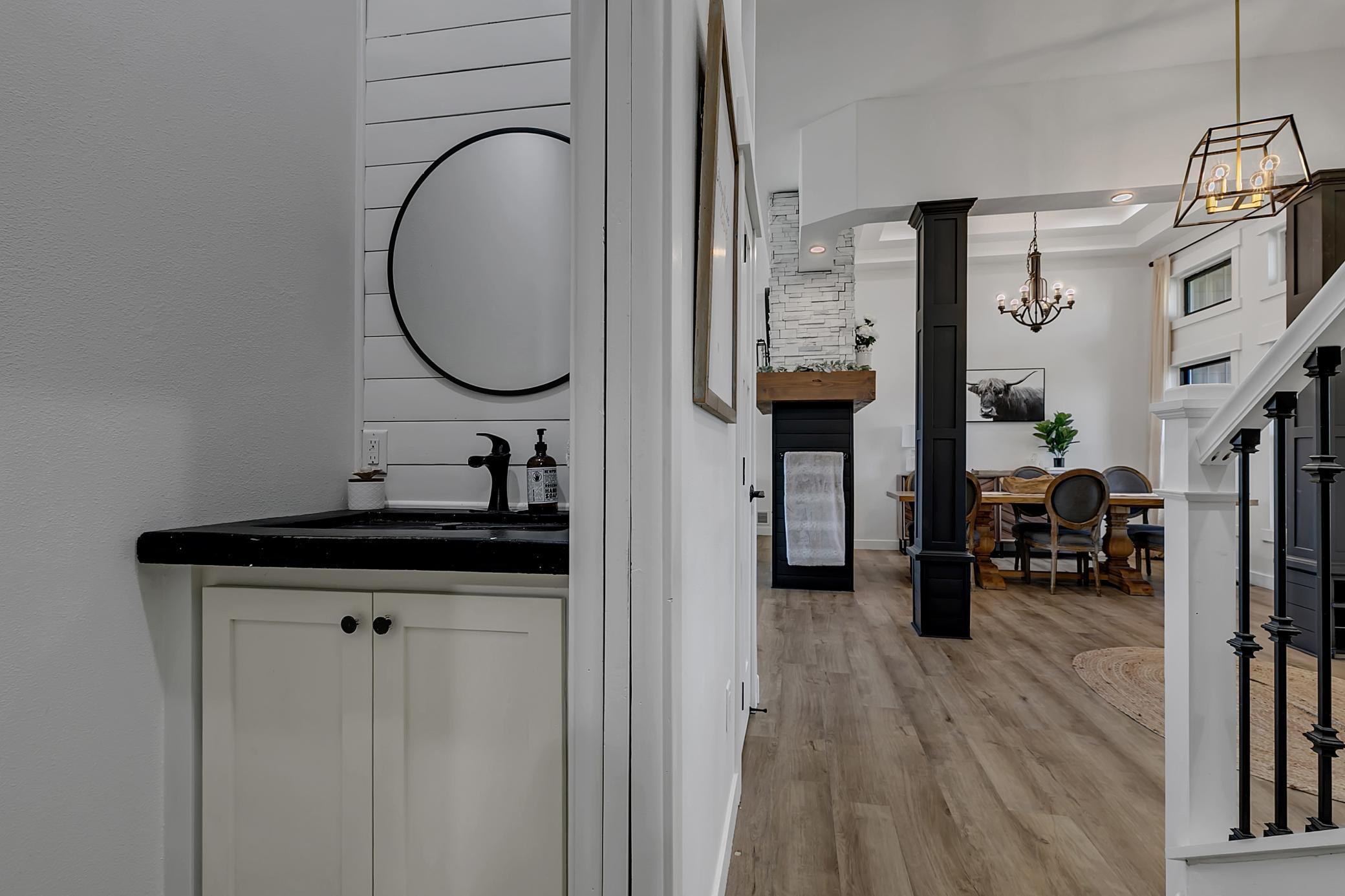Main level half bath