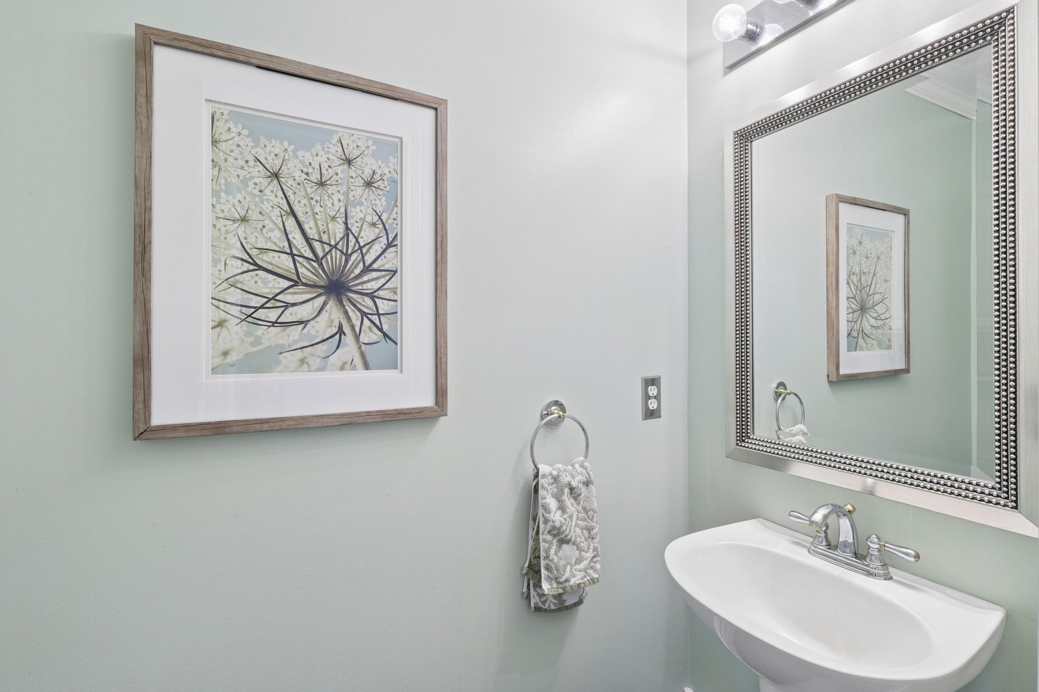 Main floor 1/2 bathroom.