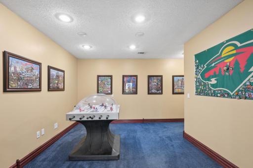 Recreation space ready for unforgettable game nights and home to the worldâs best bubble hockey battles! This flexible area also makes an ideal home office, workout room, hobby space, or playroom to fit your lifestyle needs.