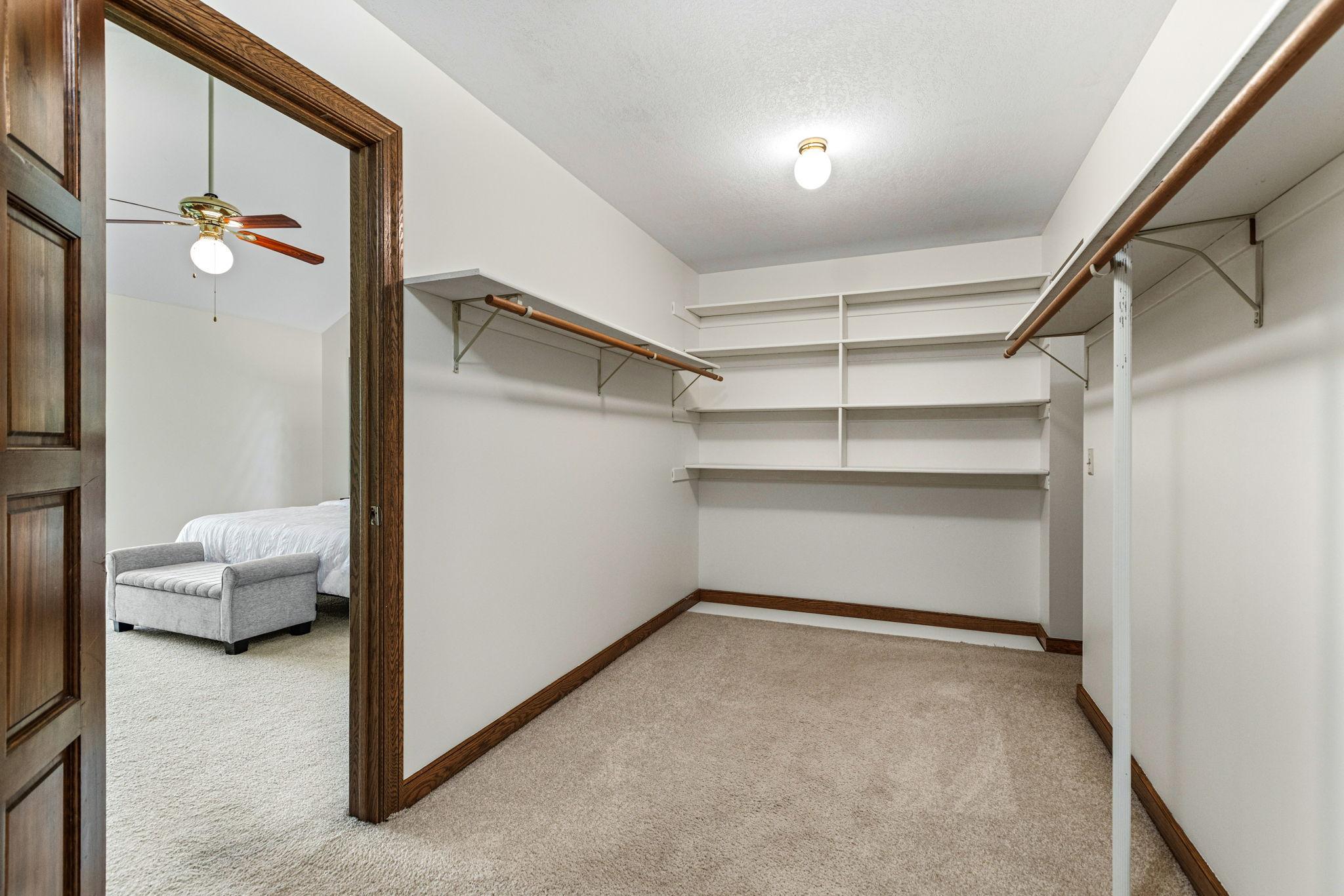 HUGE walk-in closet in the primary bedroom!