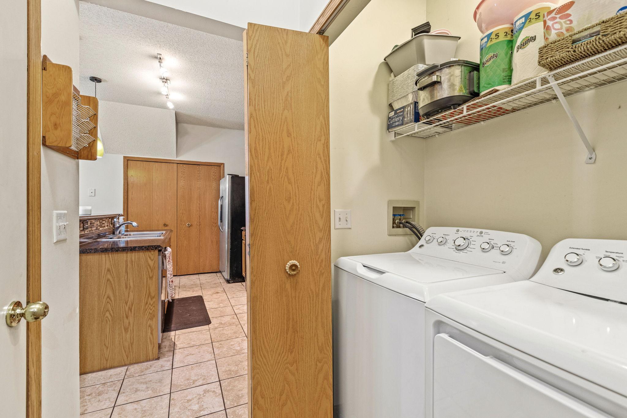 main level laundry in unit