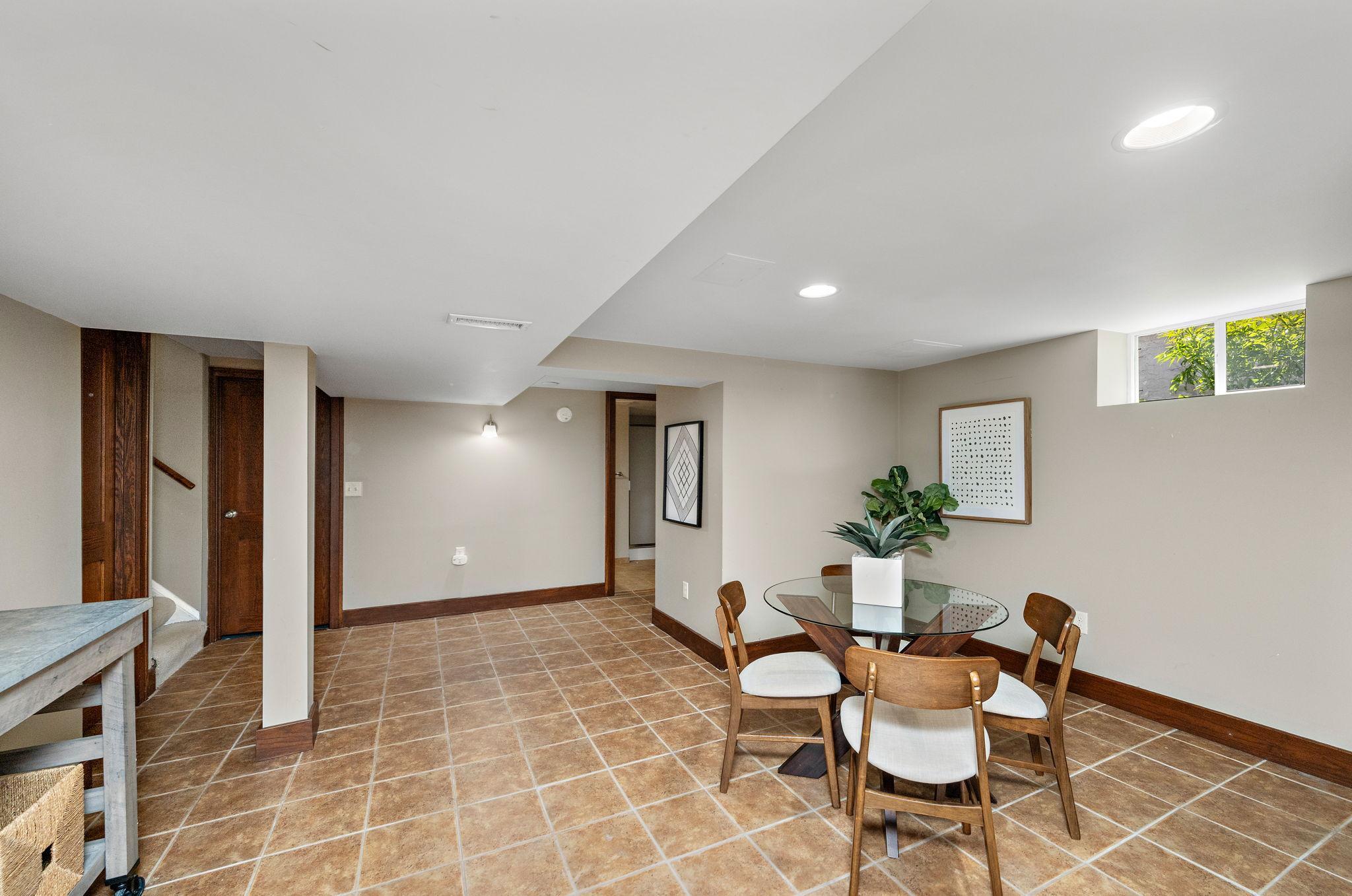 Finished Lower Level Flex or Guest Area