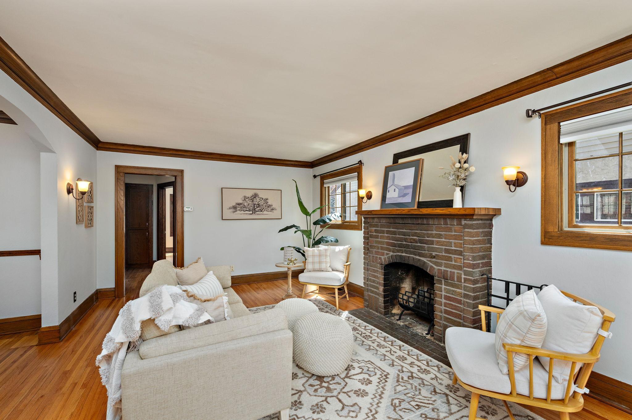 Living Room with Fireplace
