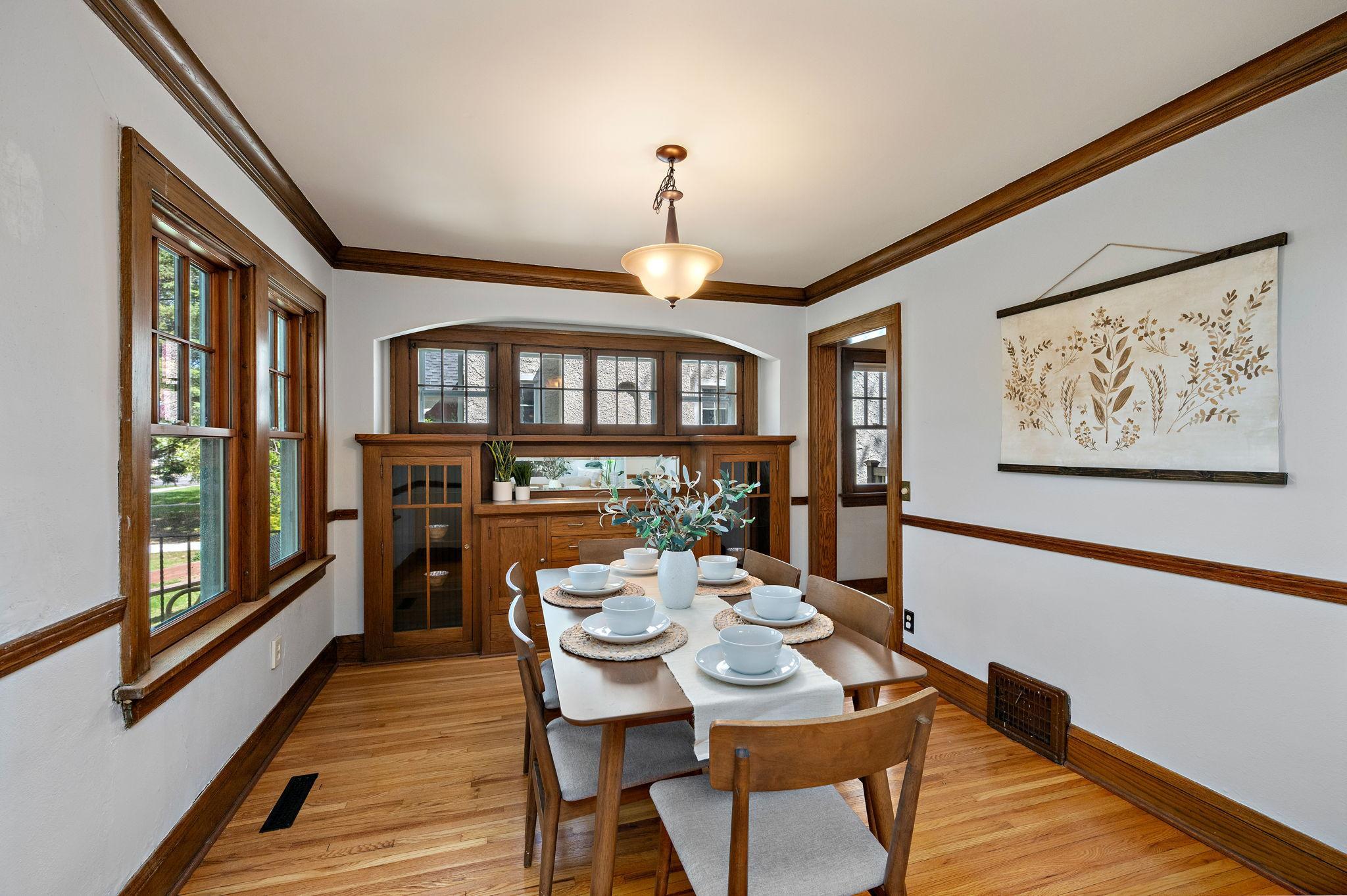 Dining Room with Built-in Buffett / Sideboard