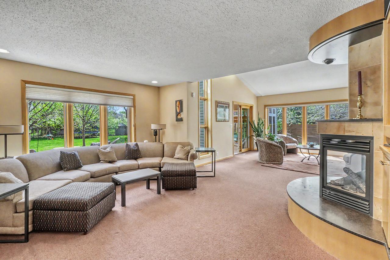 Living and adjacent Family room