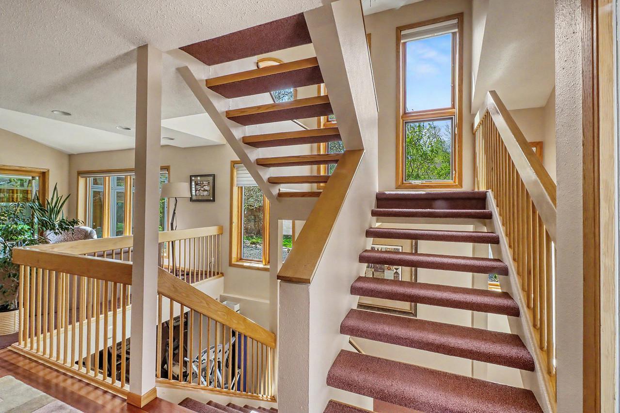 Bright and open staircase