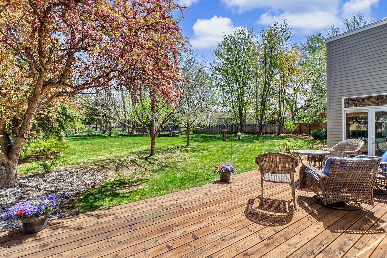 View of backyard from deck