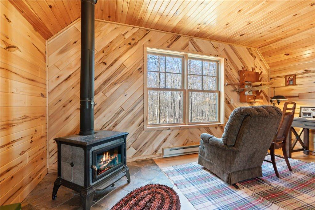 ADU Wood Burning Stove - Custom Basswood Walls