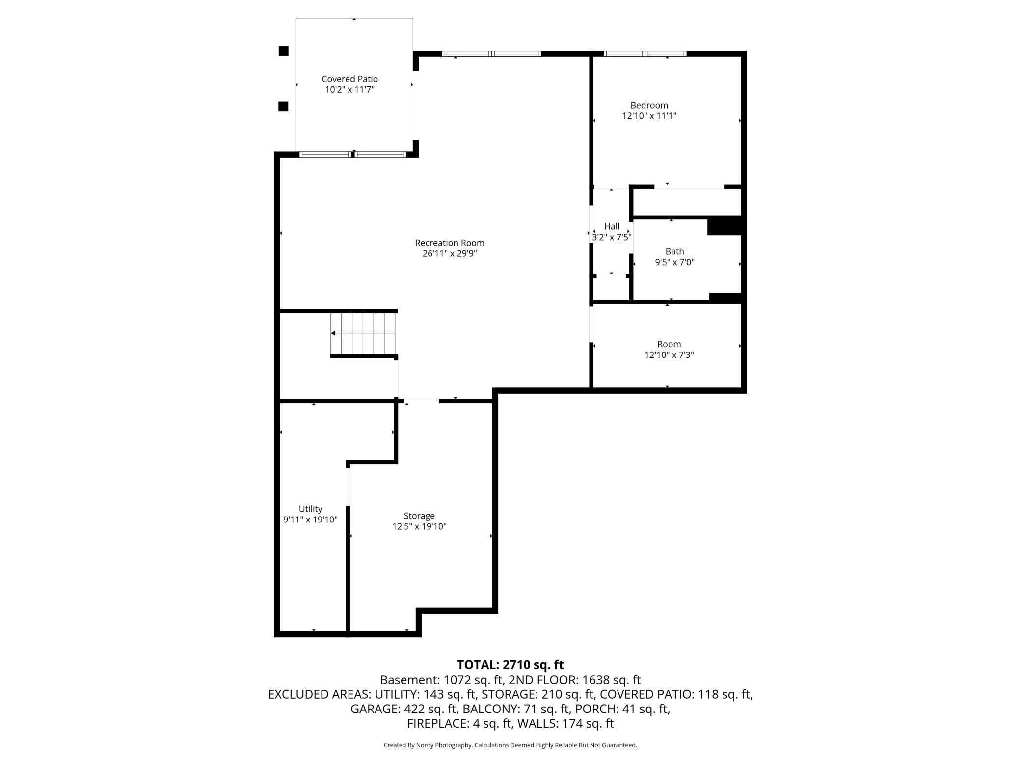 Lower level floor plan