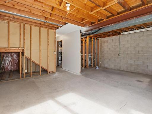 View towards the garage and utility room.