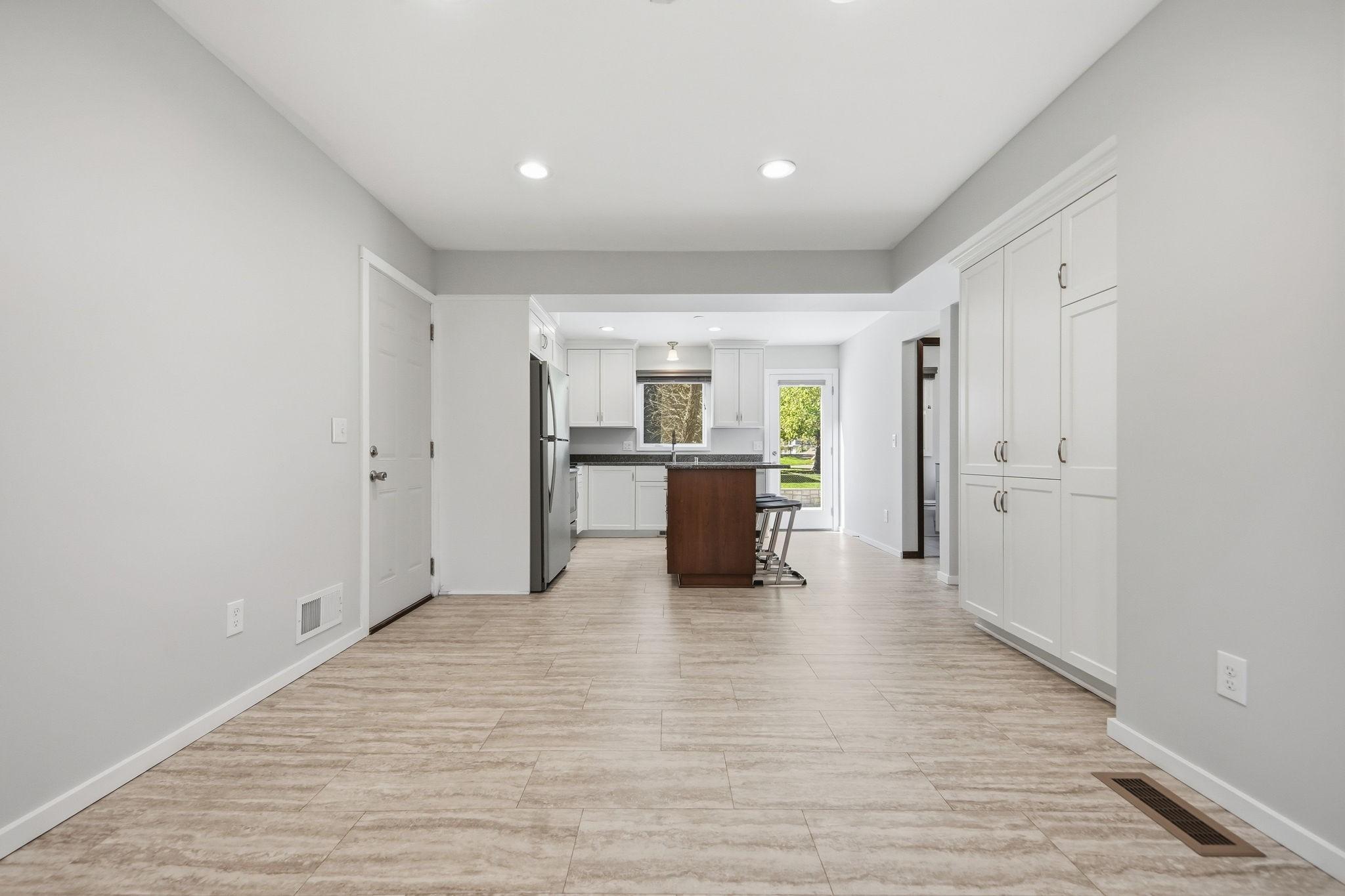 Large kitchen with casual dining space